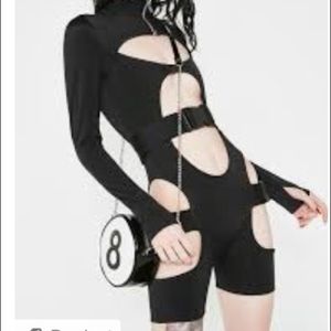 Dolls Kill long sleeve buckle unitard